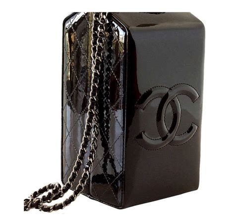 chanel milk bottle bag|CHANEL Patent Milk Carton Bag Black 71758.